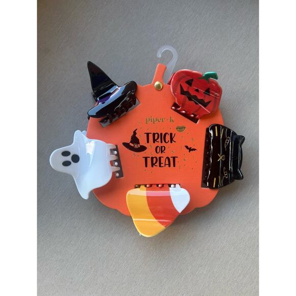 NEW piper k Halloween Hair Claw Clips Set of 5 - Picture 1 of 3